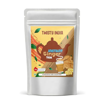Twisty India Instant Ginger Tea Premix, No Artificial Colours, Natural Heat Blend (1 Kg)