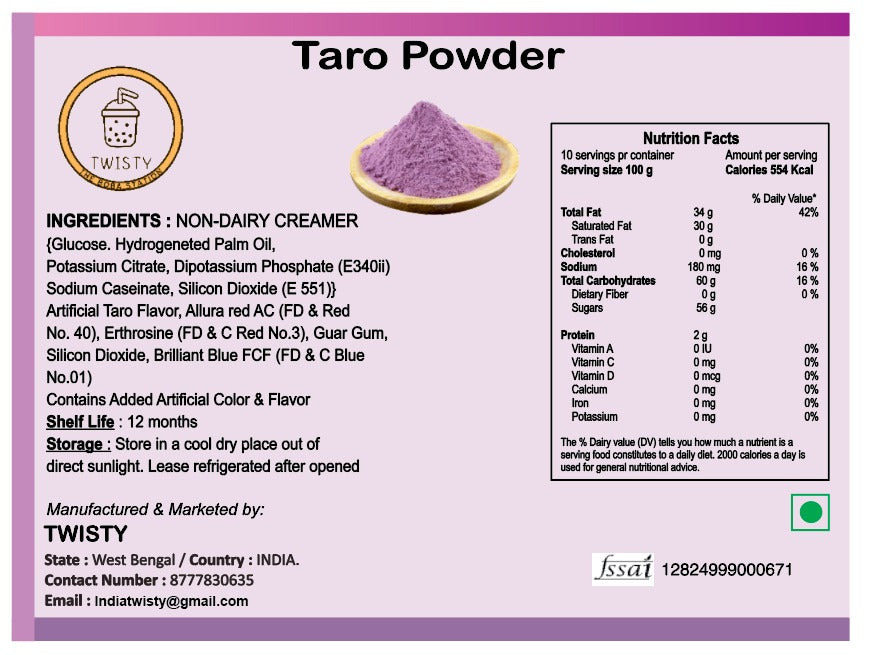 Taiwanese Taro Powder for Bubble Tea