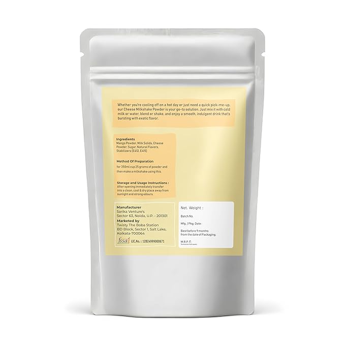 Twisty India Cheese Milkshake Powder, No Artificial Flavours, Vegetarian (500gram)