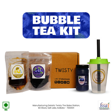 DIY Blueberry Bubble Tea Kit – Indulgent Boba Experience at Home