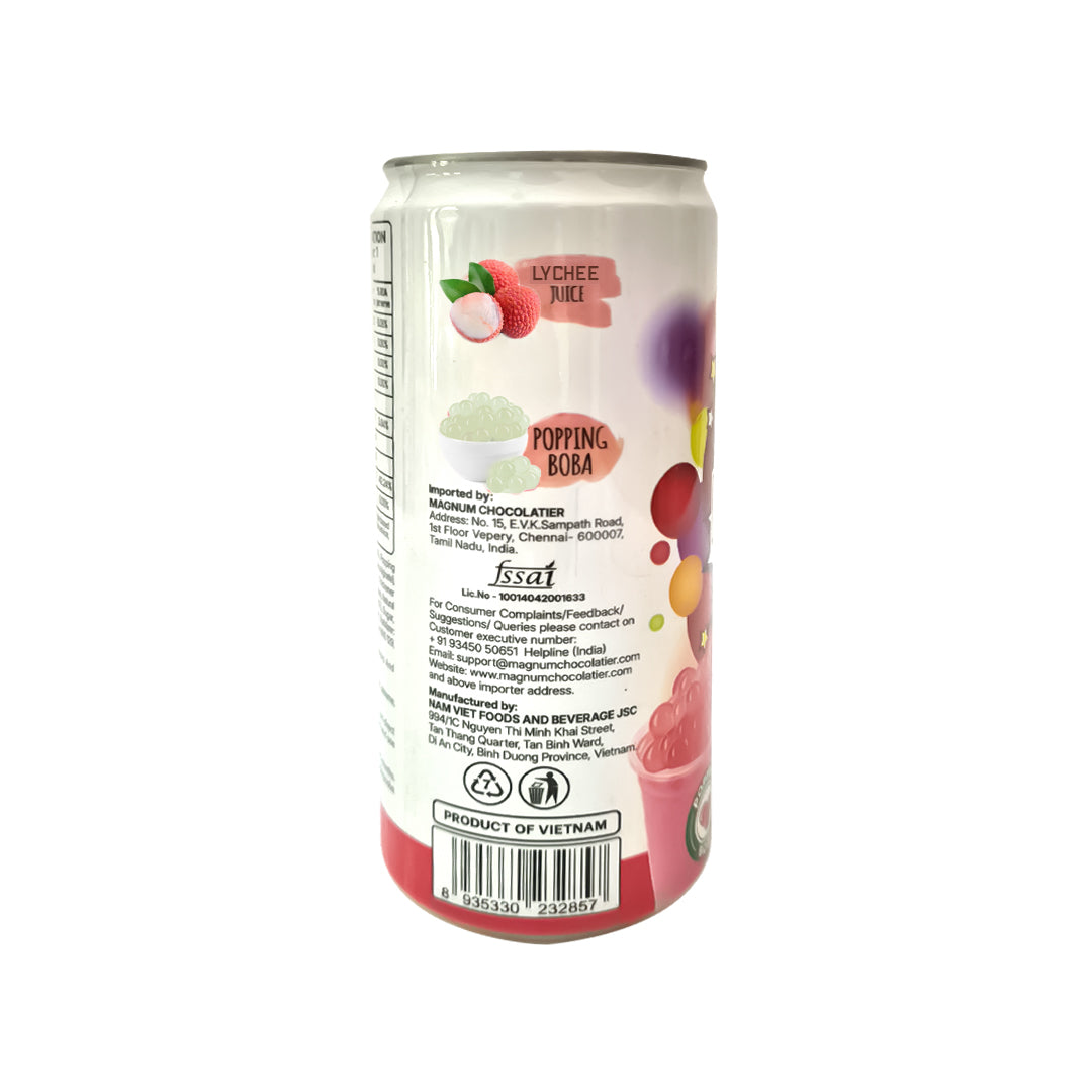 Lychee Popping Boba Juice 320ml (Pack of 6)