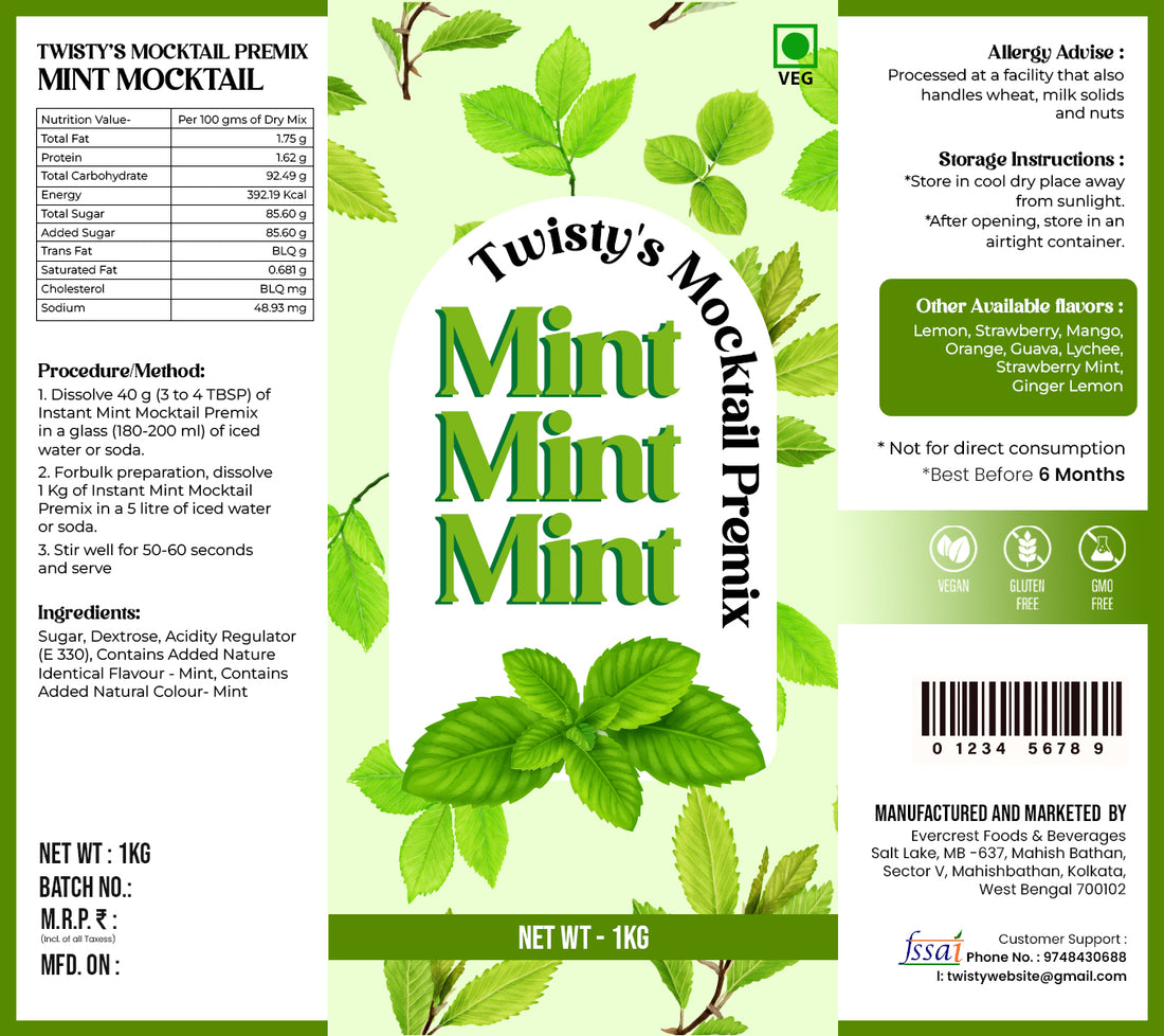 Twisty's Mocktails Premix(Mint)