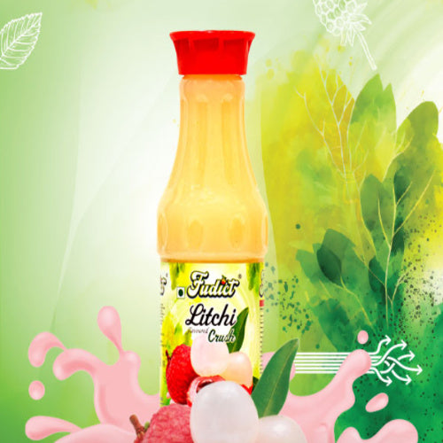 Fudict Foods Lychee Syrup (750ml) for Milkshakes, Iced Tea's