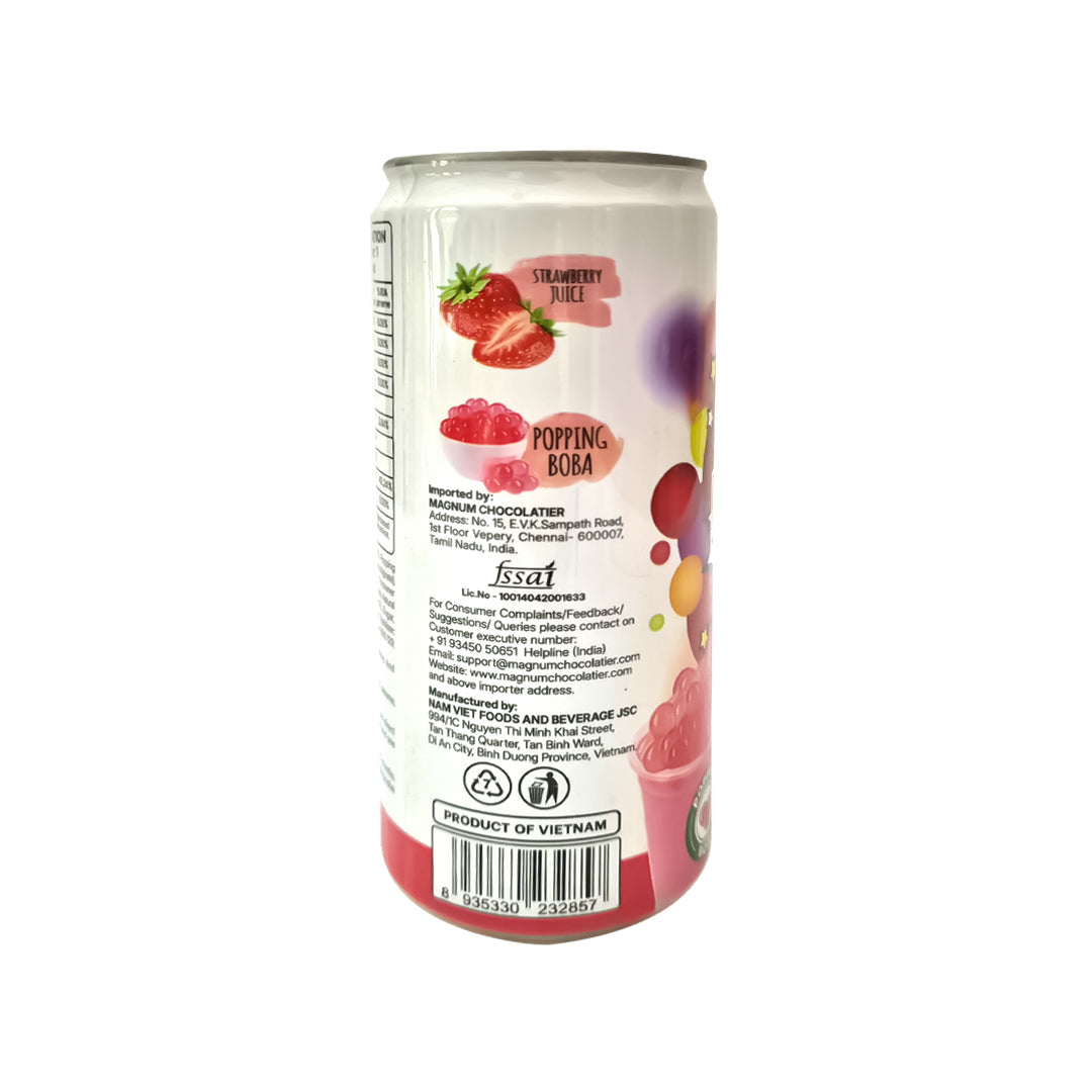 Strawberry Popping Boba Juice 320ml (Pack of 6)