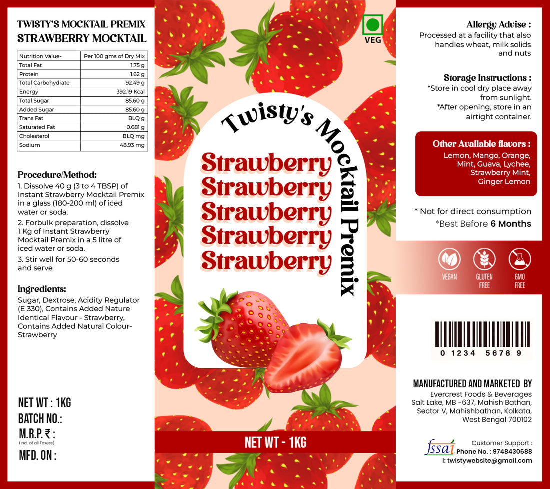 Twisty's Mocktails Premix(Strawberry)