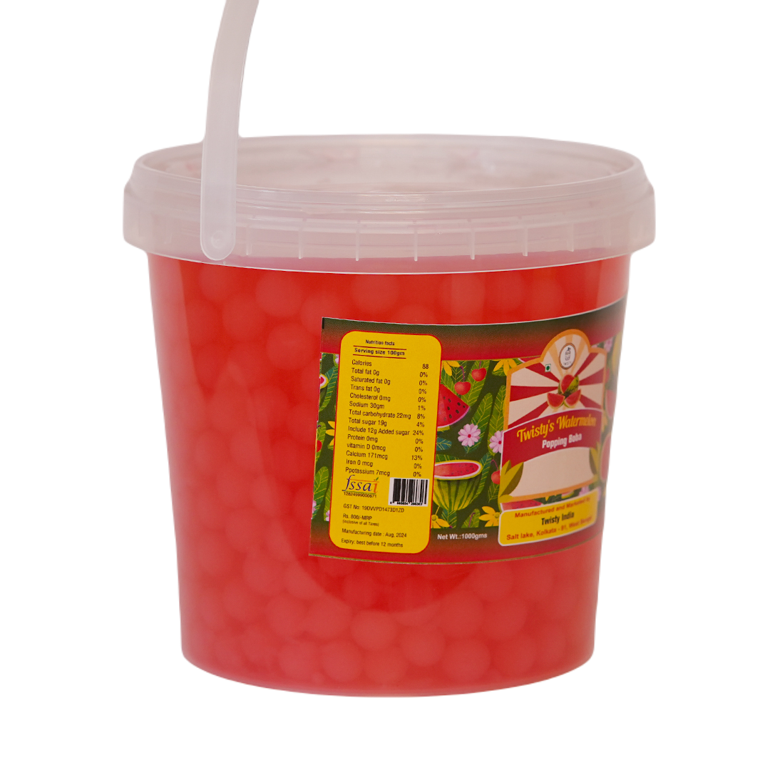 Watermelon Popping Boba for Bubble Tea