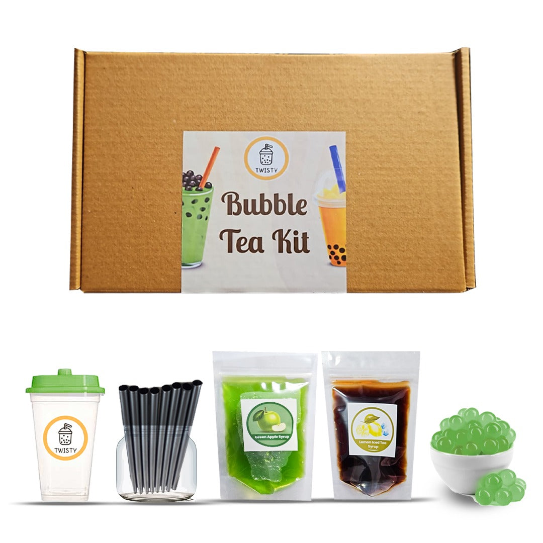 DIY Green Apple Bubble Tea Kit – Indulgent Boba Experience at Home