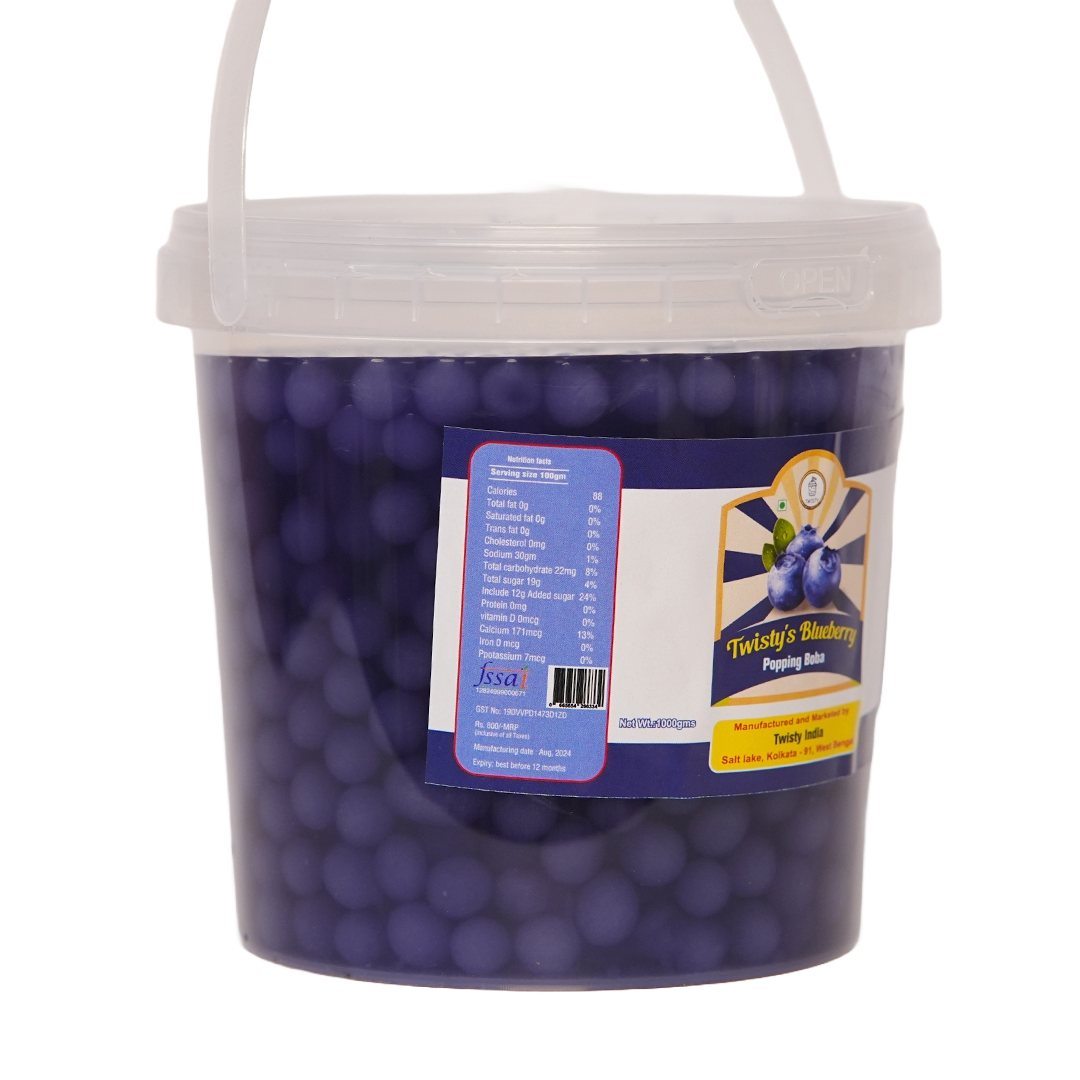 Blueberry Popping Boba for Bubble Tea