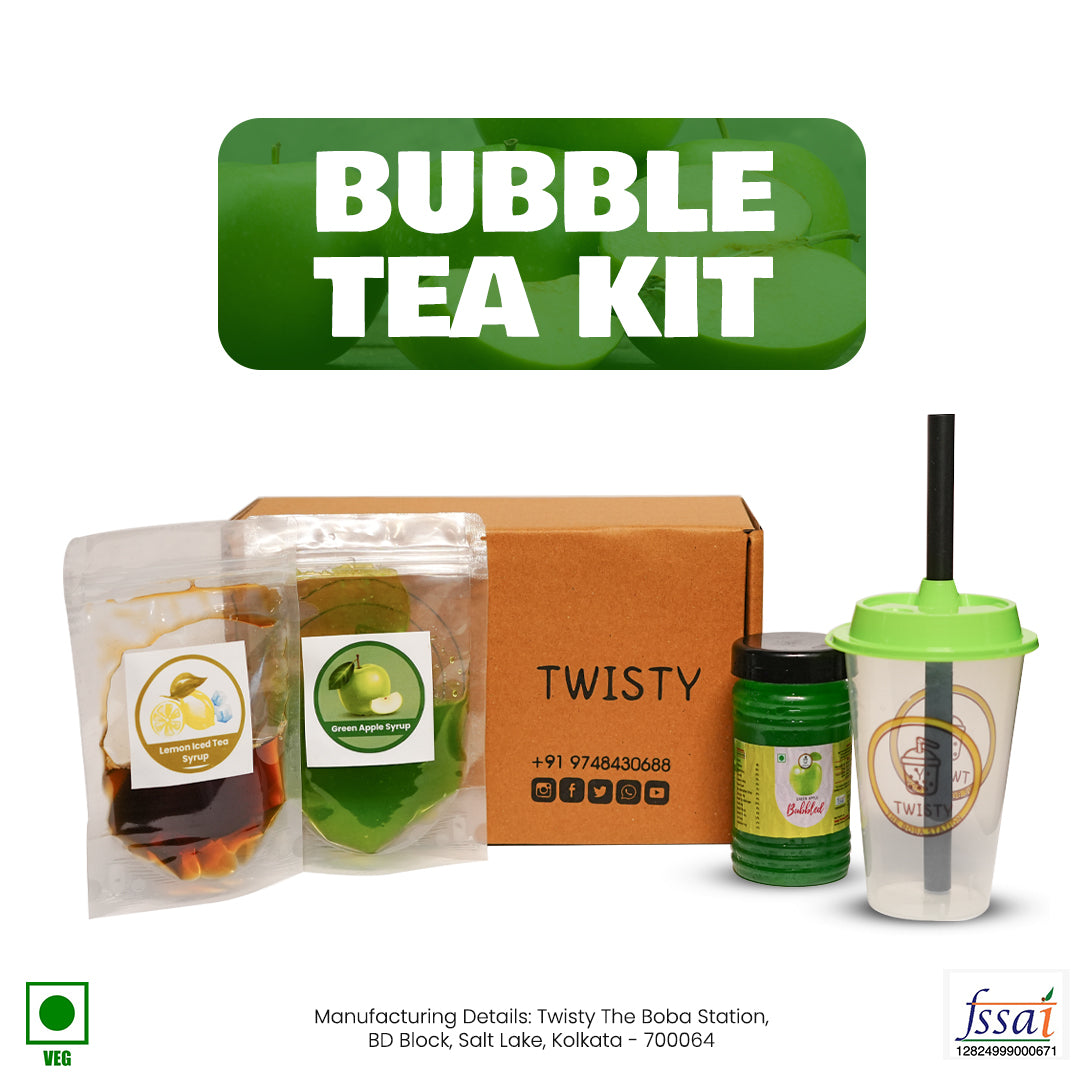 DIY Green Apple Bubble Tea Kit – Indulgent Boba Experience at Home